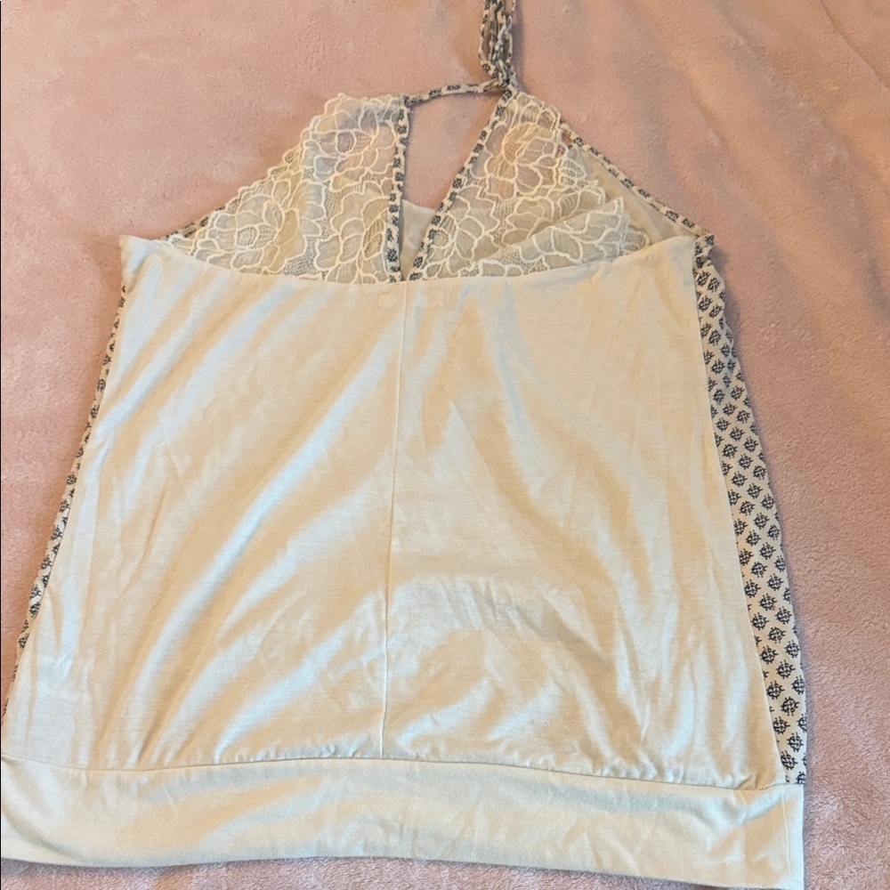 Maurices Navy and Cream Patterned Tank Top - Picture 2 of 2